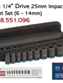 BOSCH รุ่น 2608551096 ชุดลูกบล็อก 9 ชิ้น 1/4 นิ้ว (6-14mm.)