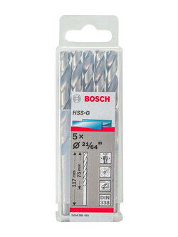 ดอกเจาะเหล็ก HSS-G 21/64 (8.3mm.) BOSCH (5ดอก/แพค) 2608585453