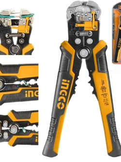 คีมปอกสายไฟอัตโนมัติ 3 in 1 อิงโก (INGCO) รุ่น HWSP102418 สามารถปอกสายไฟ ตัดสายไฟ และย้ำหัวสายไฟ