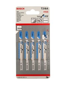 2608631032 BOSCH T218A ใบเลื่อยจิ๊กซอว์ตัดเหล็ก (5 ใบ/แพค)