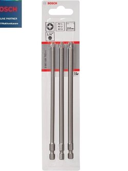 ดอกไขควง3ดอก PZ1, PZ2, PZ3 x152mm. BOSCH 2607001762