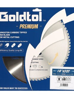 Goldtol ใบเลื่อยตัดตัดเหล็ก ฟันTCT 10"x52T