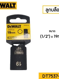 ลูกบล็อก1/2" ขนาด 19mm รุ่น DT7537-QZ DEWALT