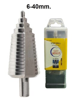 ดอกสเต็ปHSS 6-40มม. BOSCO แกน12มม.