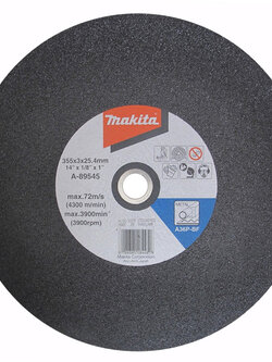 ใบตัดเหล็ก MAKITA 14″ 355x3x25.4mm A36P ผิวเรียบ A-89545