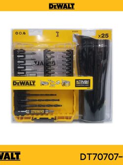 ชุดดอกไขควง ดอกสว่าน 25 ชิ้น + แก้วน้ำ DT70707-QZ DEWALT