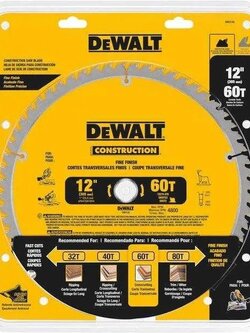ใบเลื่อยวงเดือน 12"x60T DEWALT DW3126