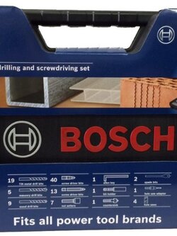 ชุดดอกสว่านพร้อมดอกไขควง 103ชิ้น TiN set BOSCH #2608594070
