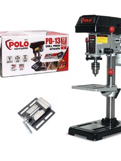 สว่านแท่น250W 13มม. PD-13 POLO +ปากกาจับชิ้นงาน