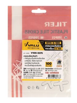 VALU กากบาทเว้นร่องกระเบื้อง 1.5 มม. 100 ชิ้น/แพ็ค V109-0275