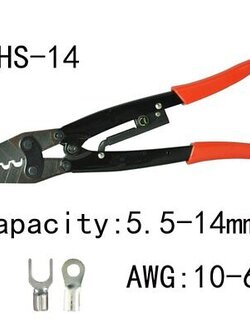 คีมย้ำหางปลา ขนาด 10.5" HS-14 COLORS