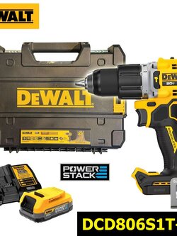 สว่านกระแทกไร้สายไร้แปรงถ่าน 20V DCD806S1T-B1 DEWALT