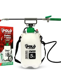 POLO ถังพ่นยามือโยก เครื่องพ่นยา ขนาด 5 ลิตร รุ่น SW05 สีขาว
