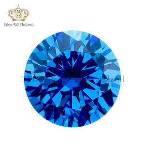 เพชรCorundum 7A คอรันดัม ทรงกลม แซฟไฟร์อ่อน สีน้ำเงินอ่อน เบอร์ 33 (Sapphire Light Corundum No.33 ROUND)