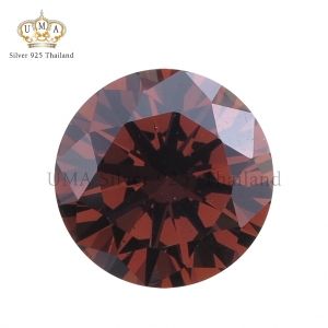 เพชรCZ 6A ทรงกลม สีน้ำตาล (Brown Medium ROUND CZ)