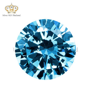 เพชรSpinel 7A สปิเนล ทรงกลม สี อะความารีน กลาง No.107 (Aquamarine Medium Spinel No.107 ROUND)