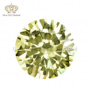 เพชรCZ 6A ทรงกลม สีเขียว เพอร์ริดอท (Peridot ROUND CZ)