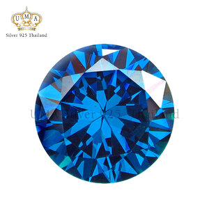 เพชรSpinel 7A สปิเนล ทรงกลม สี อะความารีน เข้ม No.108 (Aquamarine Dark Spinel No.108 ROUND)