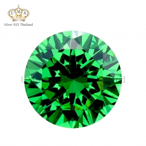 เพชรCZ 6A ทรงกลม สีเขียวมรกตกลาง (Green Medium ROUND CZ)