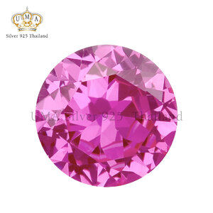 เพชรCorundum 7A คอรันดัม ทรงกลม สีชมพูกลาง เบอร์ 2.5 (Pink Medium Corundum No.2.5 ROUND)