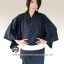 ชุดยูกาตะชายสีกรมลายสี่เหลี่ยม01