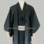 set.กิโมโนชาย สีกรมพื้น+ฮาโอริ+ โอบิ(3ชิ้น)