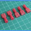5x หางปลาตัวเมียหุ้มปลาย ขนาด 6.3 มม. สีแดง