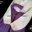 ชุดฮันบก เสื้อสีขาวครีม/กระโปงสีม่วง(M-L 36นิ้ว)