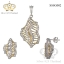 ต่างหูพร้อมจี้ ( ชุบทอง ) = Earring with Pendant ( Gold )