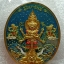 เหรียญหลวงปู่หนูเพชร ปัญญาวุโธ รุ่นรวยทรัพย์ เนื้อทองฝาบาตรลงยา สวยซีลเดิมพร้อมกล่อง