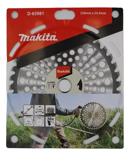 ใบเลื่อยวงเดือนฟันคาร์ไบด์ตัดหญ้า 230mmx36T รูเพลา25.4mm. MAKITA D-65981